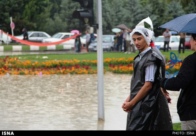 آبگرفتگی خیابان ها در ارومیه (عکس)