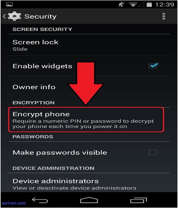 چگونه دستگاه اندرویدی را رمزنگاری کنیم؟