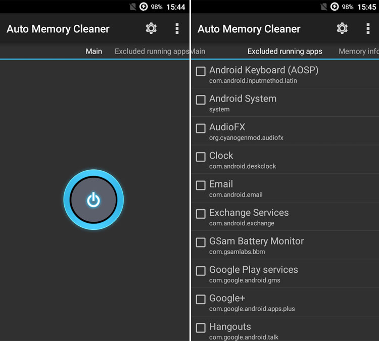 پاکسازی حافطه ی رم با Auto Memory Cleaner